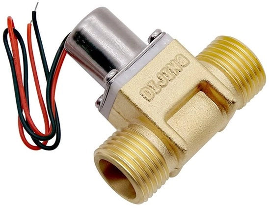 Valvola di Flusso di Acqua - 0,5 Pollici - Elettromagnetica - Compacta e Stabile - Adatta per Acqua Liquida e Aria - Ideale per Irrigazione di Giardino