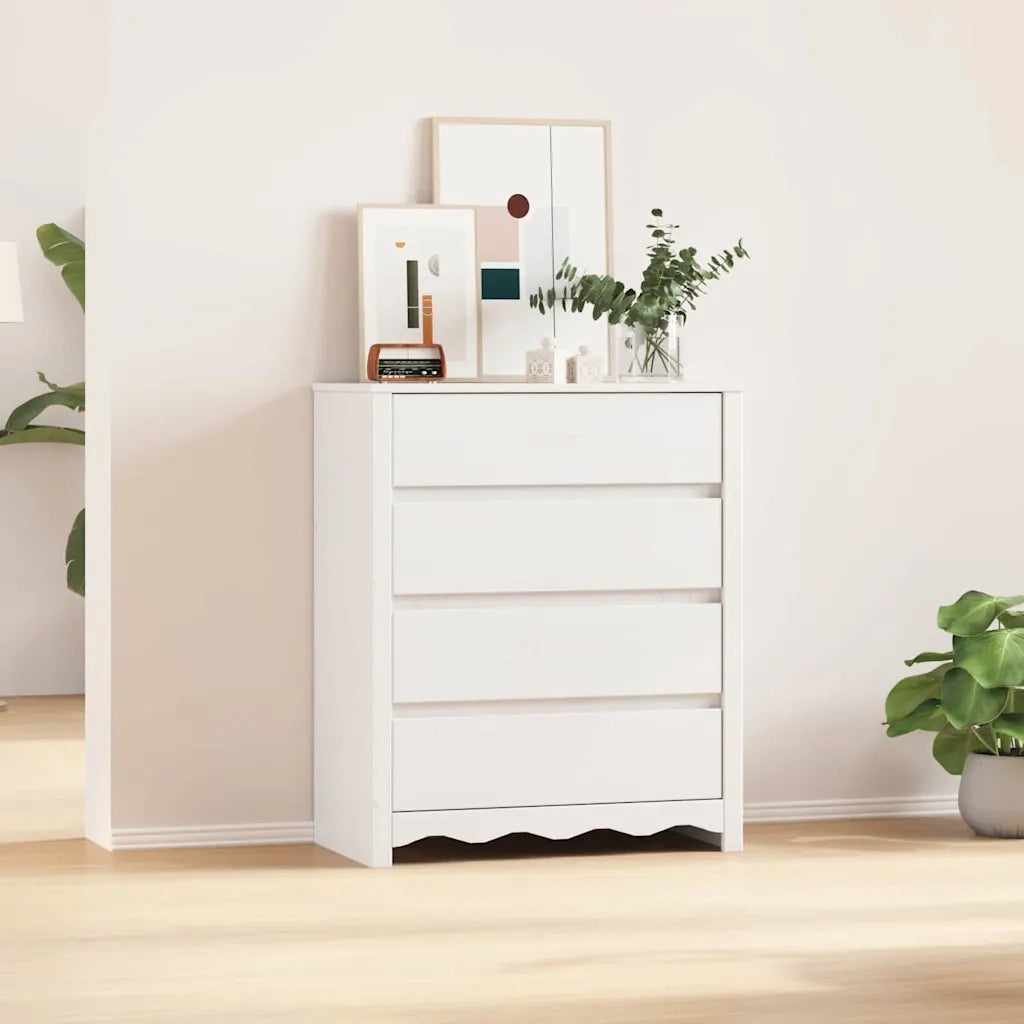 Cassettiera con cassetto Drammen Bianco 76,5 x 40 x 91 cm 42003053