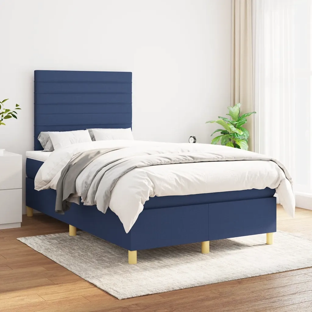 Giroletto a Molle con Materasso Blu 120x190 cm in Tessuto 3269943