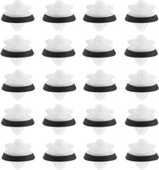 Pannelli di fissaggio per porta auto in plastica 8P0868243 - Compatibile con Audi A3, R8, S3, TT - Decorazioni interne auto in plastica - Accessori di fissaggio per porta auto - Nero Bianco - Set da 20 clip .