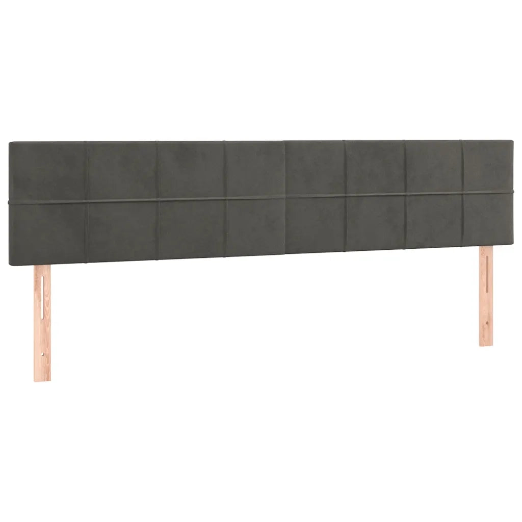 Giroletto a Molle con Materasso Grigio Scuro 120x190 cm Velluto