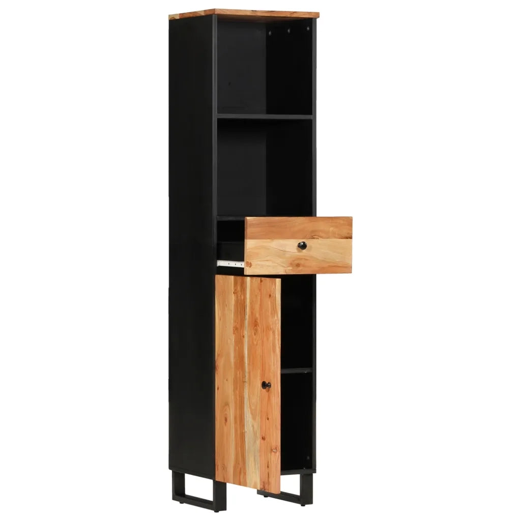 vidaXL Mobile da Bagno 38x33x160 cm in Legno Massello di Acacia