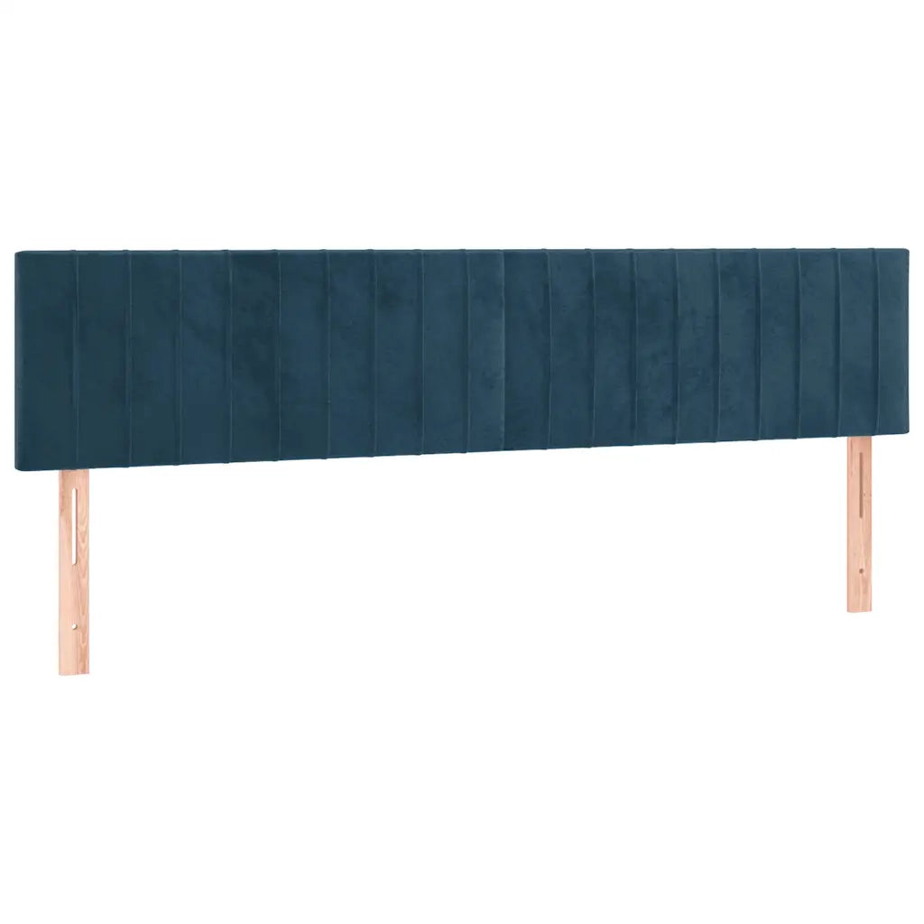 Giroletto a Molle con Materasso Blu Scuro 180x200 cm in Velluto