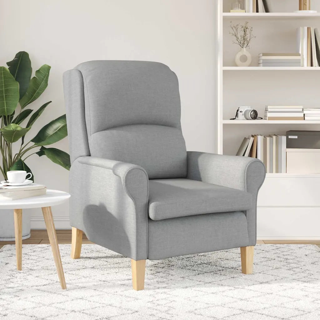 Poltrona-Divano Sedia-Poltroncina Grigio chiaro Tessuto 428568