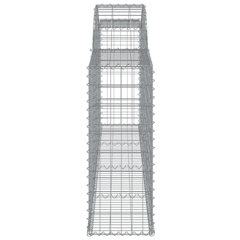 Set di 9 gabbioni ad arco per recinzioni gabbie e muri di contenimento 300 x 30 x 80/100 cm ferro zincato argento 02_0041280