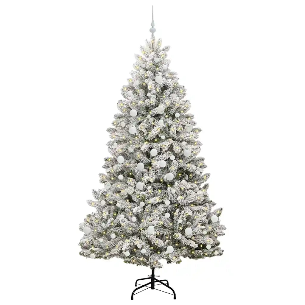 Albero di Natale artificiale con 300 LED Verde e Bianco 210 cm 3395760