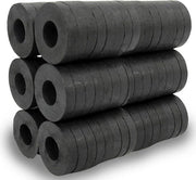 Magnetici ferrosi a cerchio Ø 175 mm x 75 mm x 3 mm - 100 pezzi - magneti cerchio con anello - disco magnetico con giro di foro - industria e fai da te - hobby .