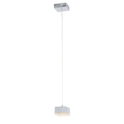 Italux Seth lampada a sospensione LED cromo Ø10cm 3000K