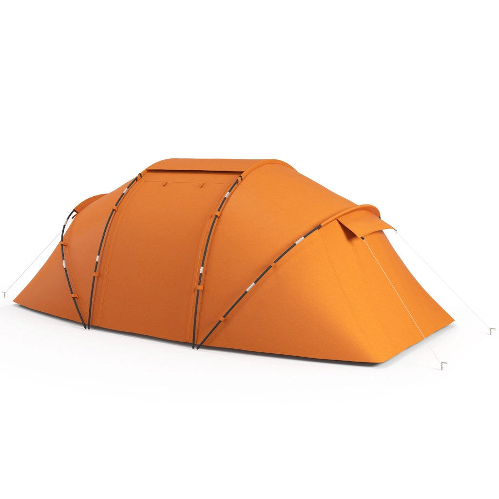 Tenda da campeggio tunnel 4-6 persone ¨C zephmum ¨C arancione impermeabile 2000mm