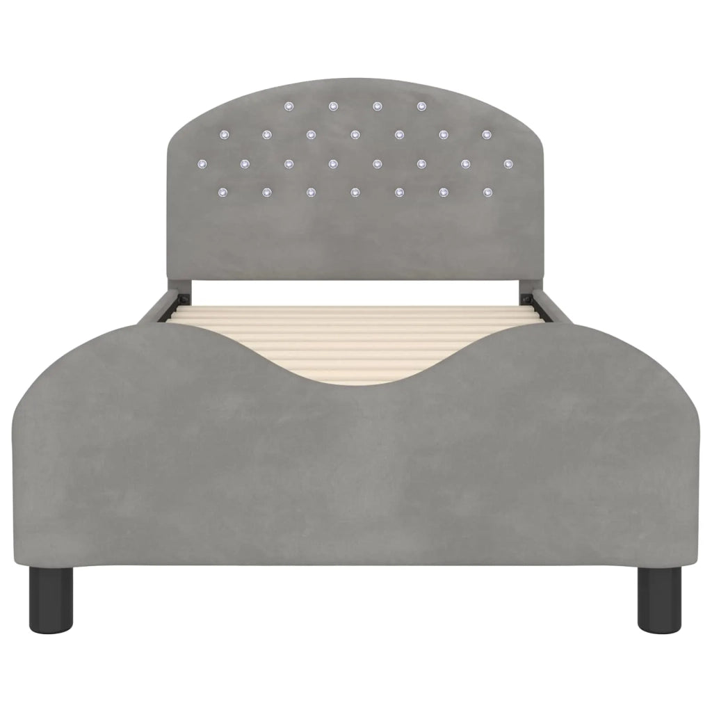 Struttura letto bambini con testata-Giroletto per bambini Grigio Chiaro 80 x 200 cm 928040