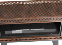 Camino a Bioetanolo da Pavimento 100x47 cm Industrial Marrone con Vetro