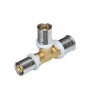 Raccordo tee ridotto diam.20x16x16 a pressare per multistrato