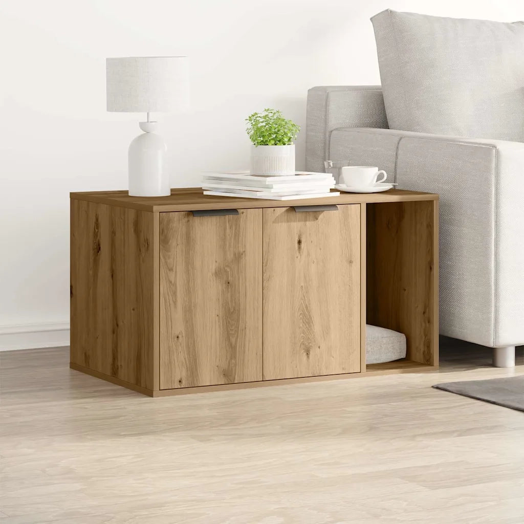 vidaXL Recinto Lettiera Rovere Artigianale 80x50x45 cm in Truciolato