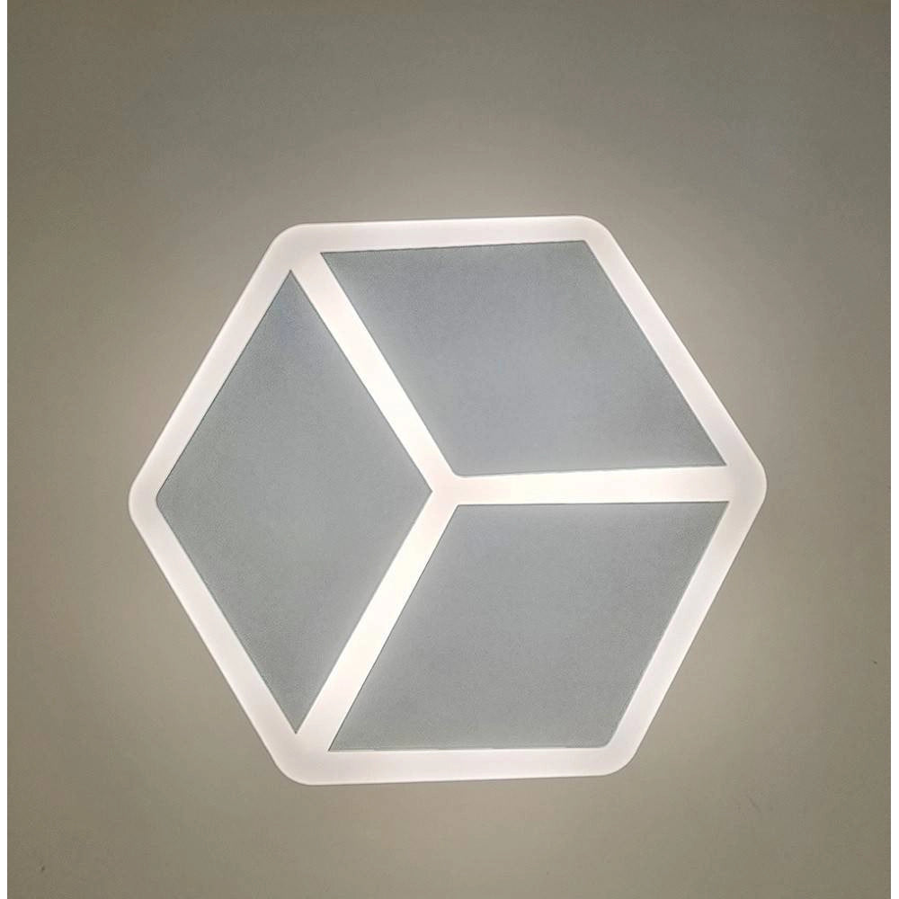 Trade Shop - Applique Led A Muro Lampada Moderna 12w Effetto Cubo 3d 3 Modalità Luce Aq11-3c -