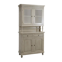 Cristalliera in legno bianco shabby 104x43x208 - Mobili 2G