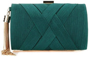 Clutch per Donna, Disegno di Serata per Donna, Partito di Promozione, Matrimonio, Bella Piuma, Verde, Dimensione Unica