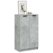Scarpiera Grigio Cemento 59x35x100 cm in Legno Multistrato