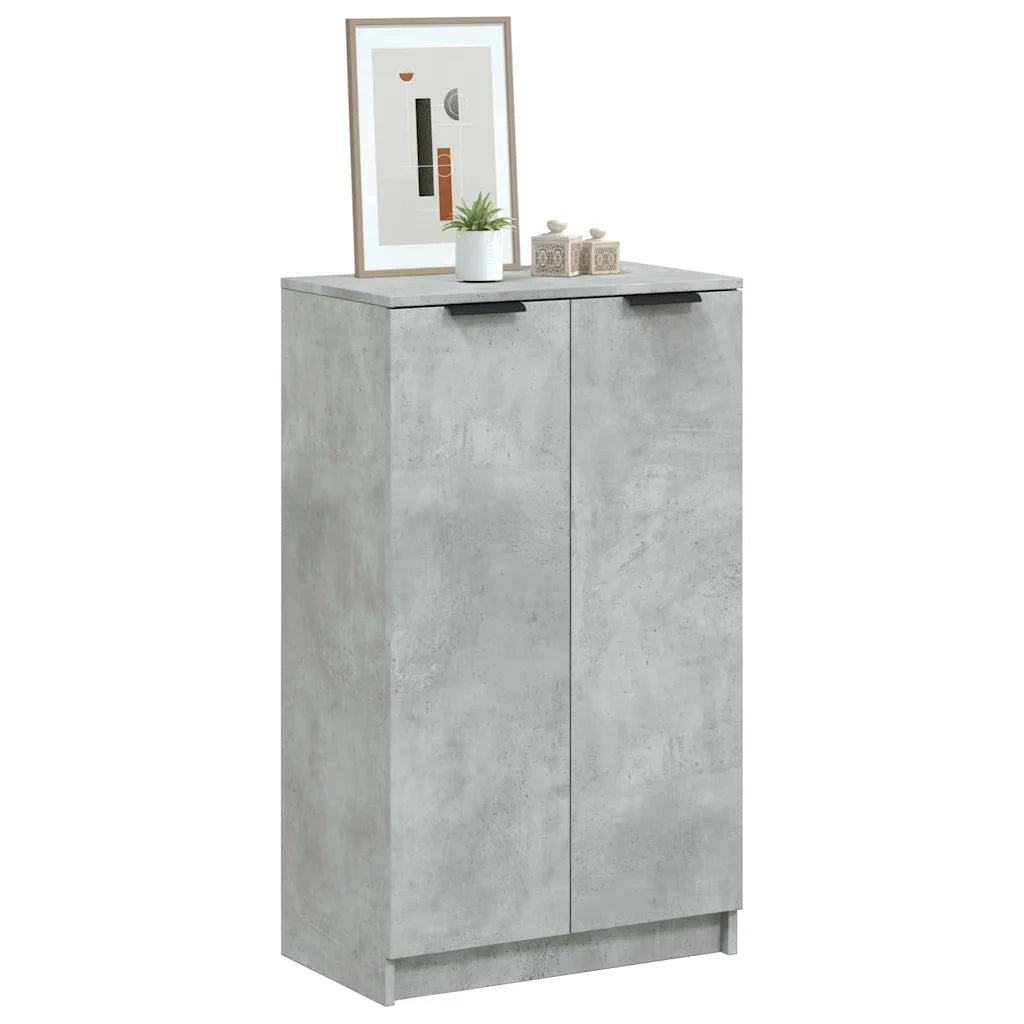 Scarpiera Grigio Cemento 59x35x100 cm in Legno Multistrato