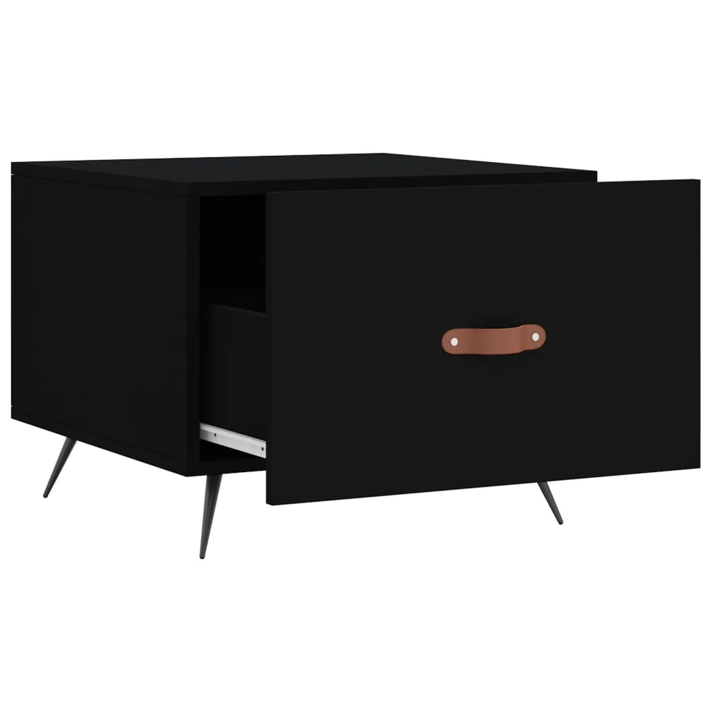 Tavolino da salotto | Tavolino da caff¨¨ | Tavolino da Soggiorno Nero 50x50x40 cm in Legno Multistrato