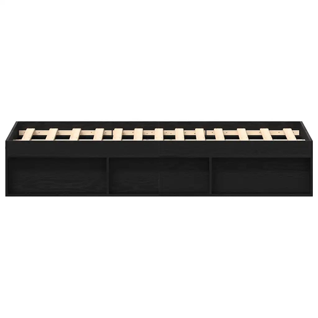 Giroletto senza Materasso Rovere Nero 135x190 cm Truciolato 3329317
