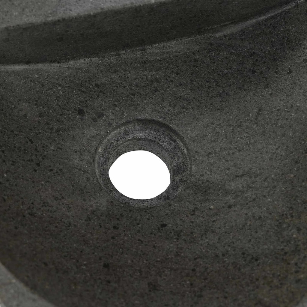 Lavabo a parete Grigio 37 x 30 x 12 cm Pietra fiume 4103951