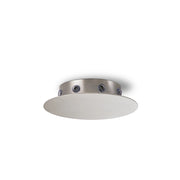 Rosone Multicavo 8 Fori In Metallo Cromo Lucido D15Cm