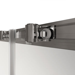 Porta Parete Doccia 2 Ante Scorrevoli in Cristallo Trasparente 6mm H195 Bonussi Vivian 140 cm