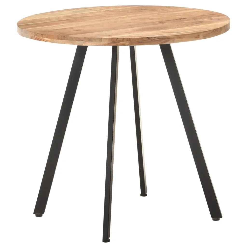 Tavolo da Pranzo 80 cm in Legno Massello di Acacia 320485