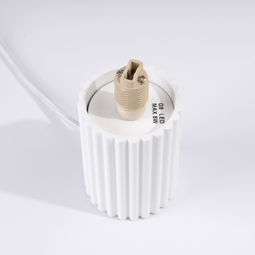 Lampada da tavolo SFERA bianca sfera vetro G9 8W Pure Lume