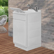 Mobile Lavatoio in Kit bianco 45x50 cm  completo di asse lavapanni