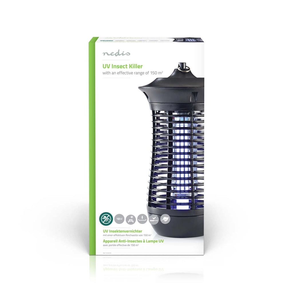 Lampada repellente per insetti UV 2G11 18 W PL / BL Copertura 150 metri quadrati Nero Nedis