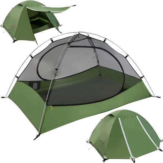 Tenda per campeggio 3 stagioni - 2/3/4 persone Tenda acquatica impermeabile Tenda da trekking ultraleggera, tenda compatta con piccola confezione per famiglia, spiaggia, festival, gruppo