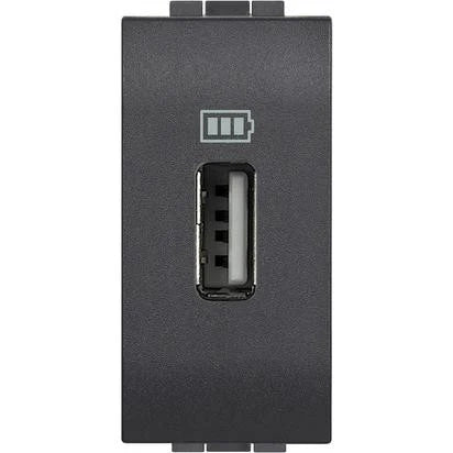 Living Light - Caricatore USB 2 prese antracite - L4285C2