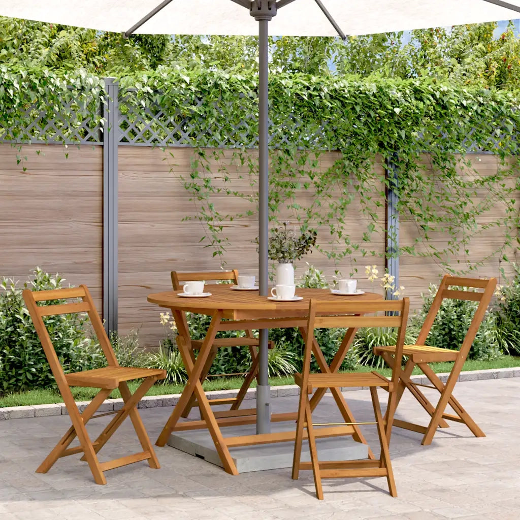 Tavolo da Giardino | Tavolino da esterno Pieghevole 110 cm in Massello d'Acacia
