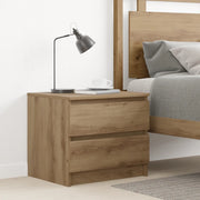 Comodino-Tavolino da notte Rovere Artigianale 50x40x43.5 cm in Legno Multistrato
