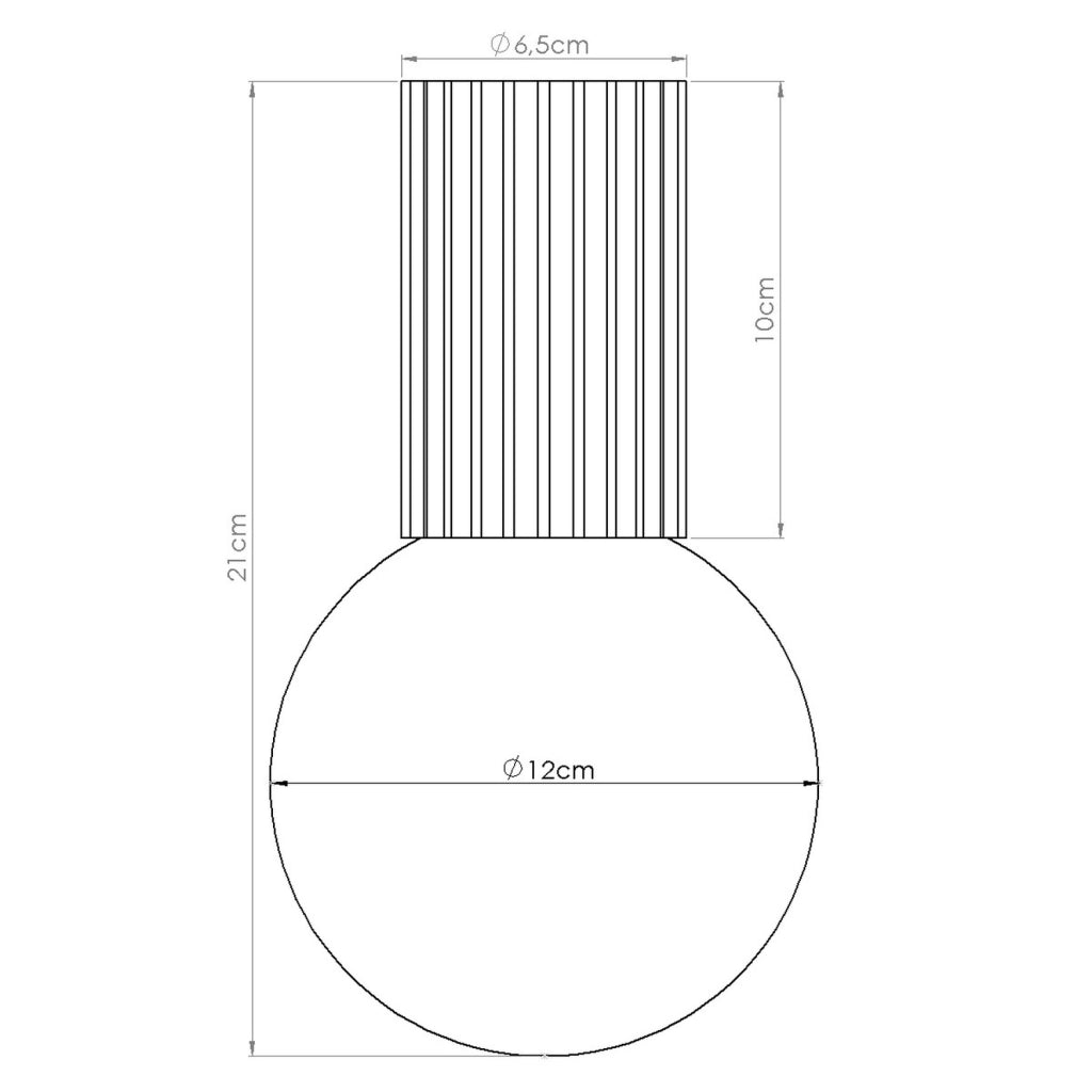 Spot soffitto SFERA Pure Lume taupe sfera vetro IP44