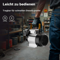 WilTec pompa autoadescante per trasferimento diesel gasolio 20 – 60 l/min 230 V 550 W