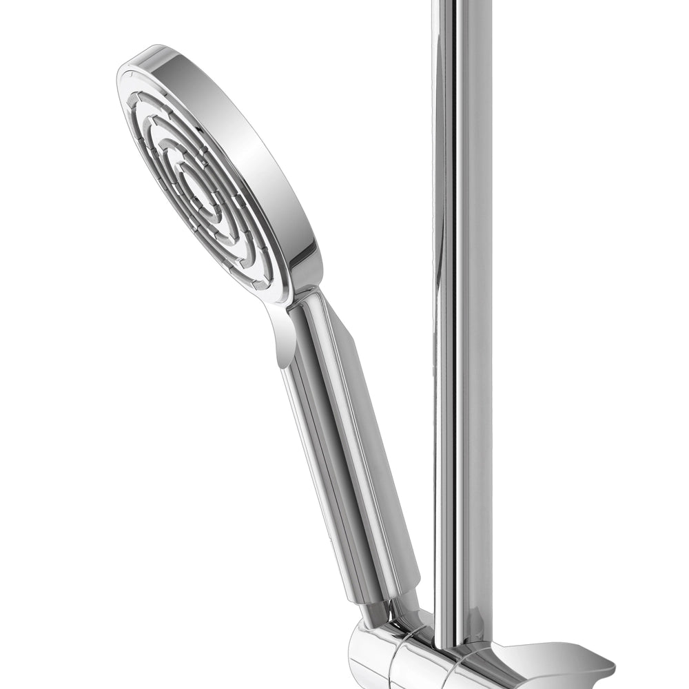Saliscendi doccia 70 cm regolabile con doccetta tonda in ABS cromato lucido Hidra