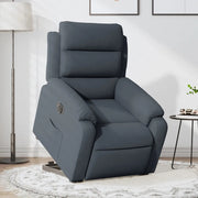 Poltrona Alzapersona Reclinabile Elettrica Grigio Scuro Velluto 3205115