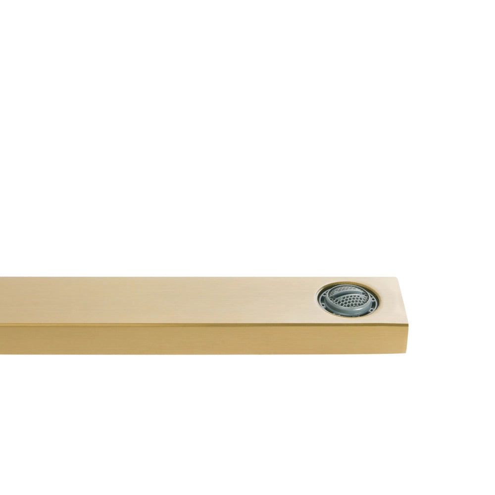 Rubinetto miscelatore a parete monocomando per lavabo in ottone con finitura oro