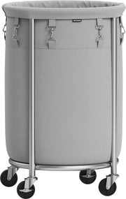 Mangia Spazzatura Portatile - Grigio/Argento - Mangia Spazzatura Leggero - Diametro 39 cm - 40x61 cm - Tela 600D Poliestere - Capacità 15 kg