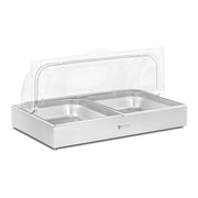 Vetrina buffet 2 x 4 litri 535 x 335 x 250 mm acciaio inox / plastica (policarbonato) 14_0005383