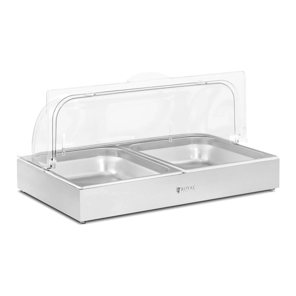Vetrina buffet 2 x 4 litri 535 x 335 x 250 mm acciaio inox / plastica (policarbonato) 14_0005383