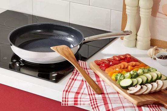 Pentola in acciaio inossidabile 28 cm con smalto antiaderente ceramico per induzione