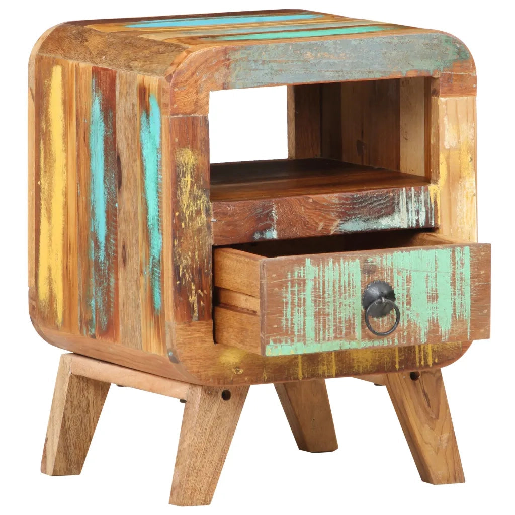 Comodino 30x30x41 cm in Legno Massello di Recupero 321615