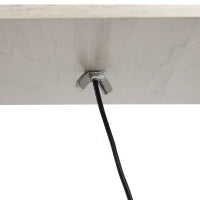 Lampada a Terra 40W con 3 Mensole Integrate e Interruttore a Pedale, Lampada Moderna in MDF e Acrilico, 26x26x160 cm, Rovere