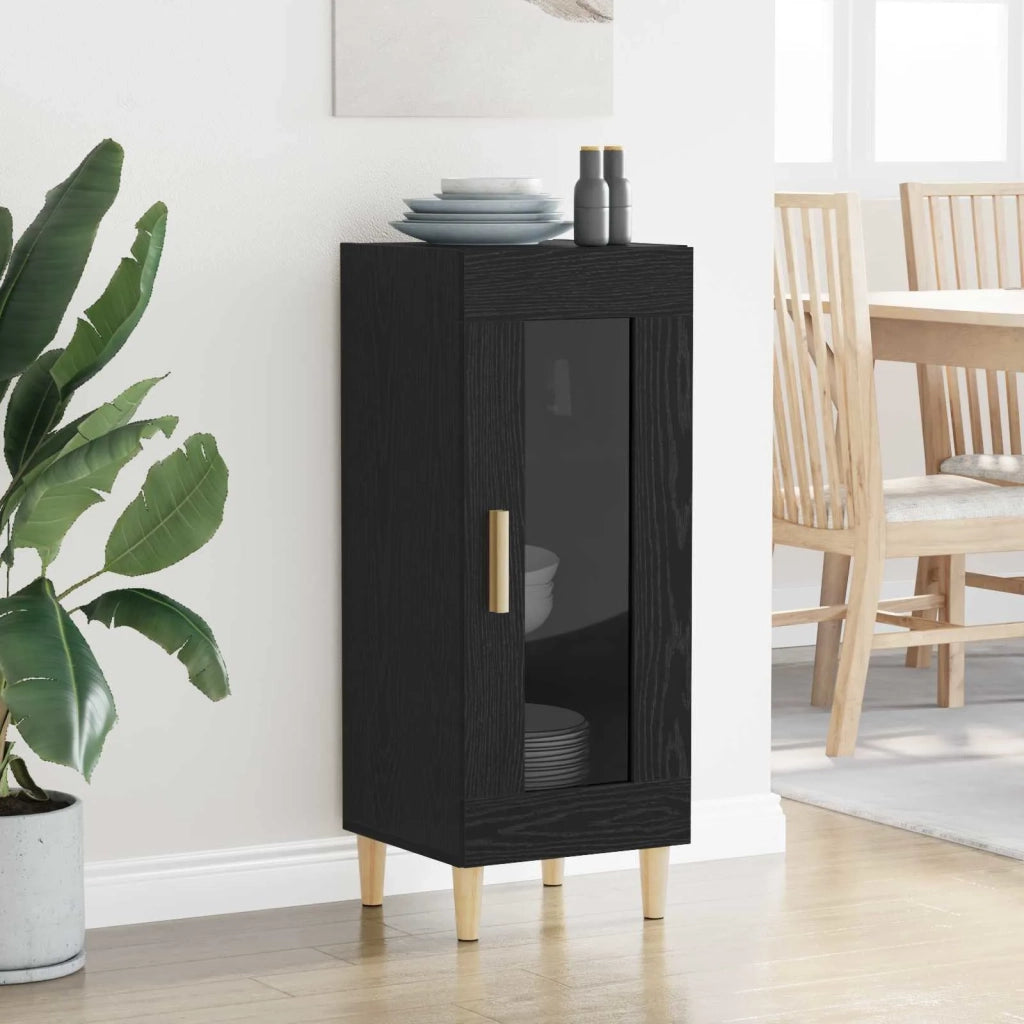 Credenza Rovere Nero 34.5 x 32.5 x 90 cm Legno multistrato 880972