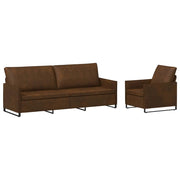Set di divani 2 pcs Marrone Tessuto scamosciato sintetico 3433130