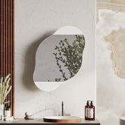 Specchio da Bagno con Armadietto Nuvola 60x13x75 cm in Melamina Bianco