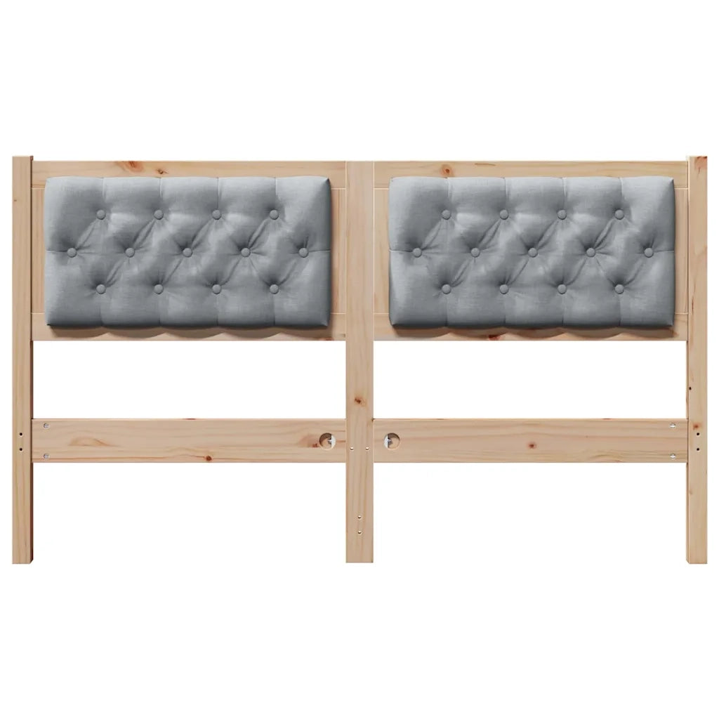 Testiera | Testata Marrone e grigio chiaro 140 cm Legno di pino massello